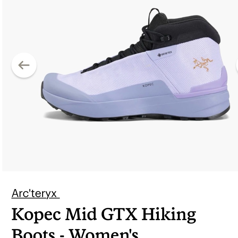 Arc'teryx Women's Kopec Mid GTX Hiking Shoes - Black and Purple